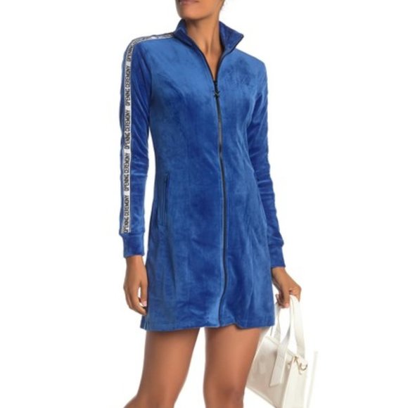 Opening Ceremony Blue Velour Track Dress - Picture 1 of 3
